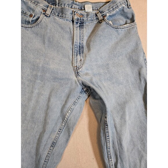 Vtg Levi’s 560 Mens 36x30 Loose Fit Tapered Leg Light Blue Wash - Picture 12 of 16